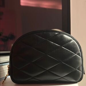 YSL Black Quilted Leather Cosmetic Pouch